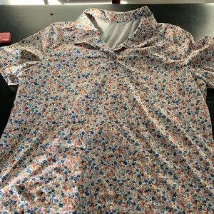 Ivicoer Floral Collared Top (XL)